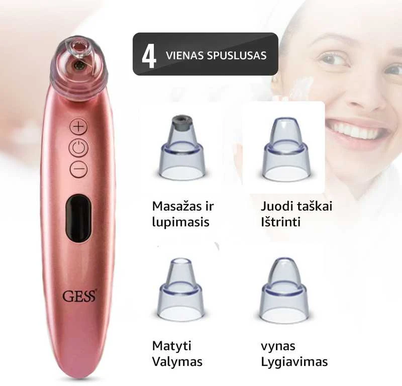 GESS SLEEK BLACKHEAD DULKUMINIS SUSIurbiklis SU KAMEROS