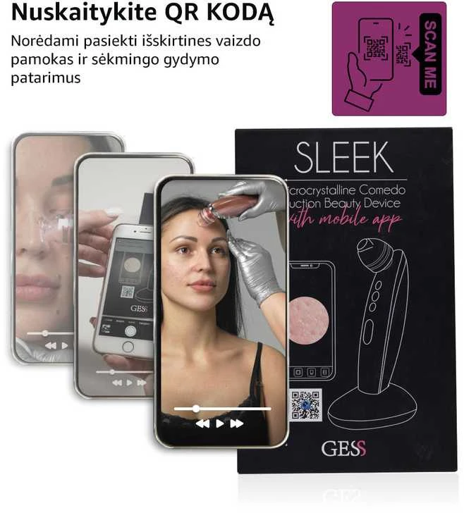 GESS SLEEK BLACKHEAD DULKUMINIS SUSIurbiklis SU KAMEROS