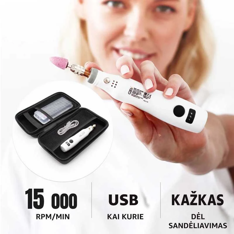 Manikiūro rinkinys, poliruoklis Gess Nail Art Ultra