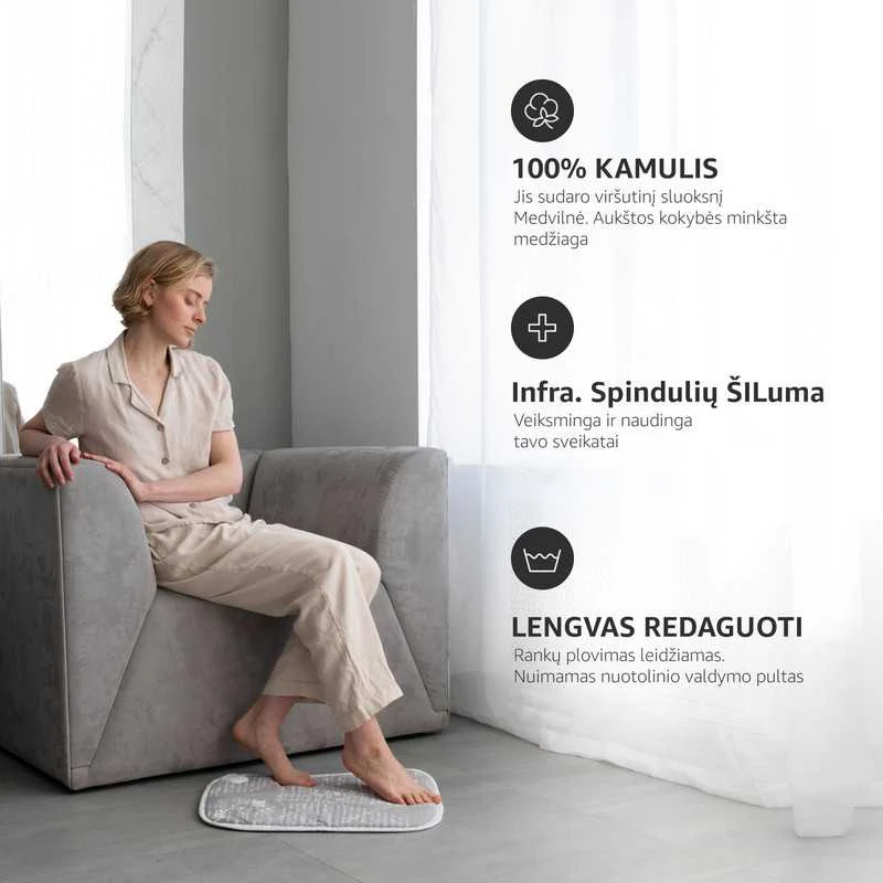 Šildanti antklodė EcoSapiens Pilkas