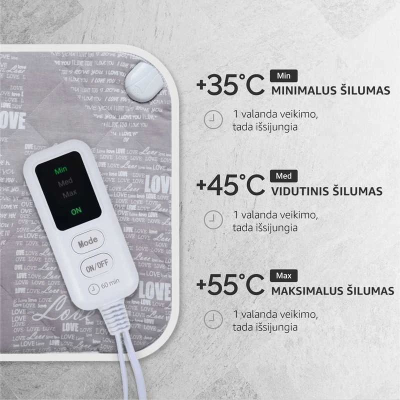 Šildanti antklodė EcoSapiens Pilkas
