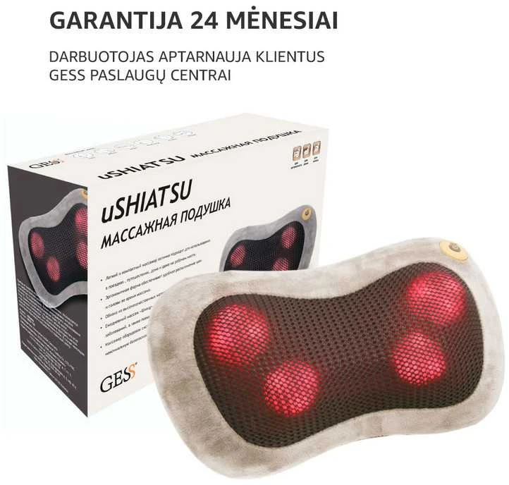 Šildanti pagalvė GESS uShiatsu Masažo pagalvė