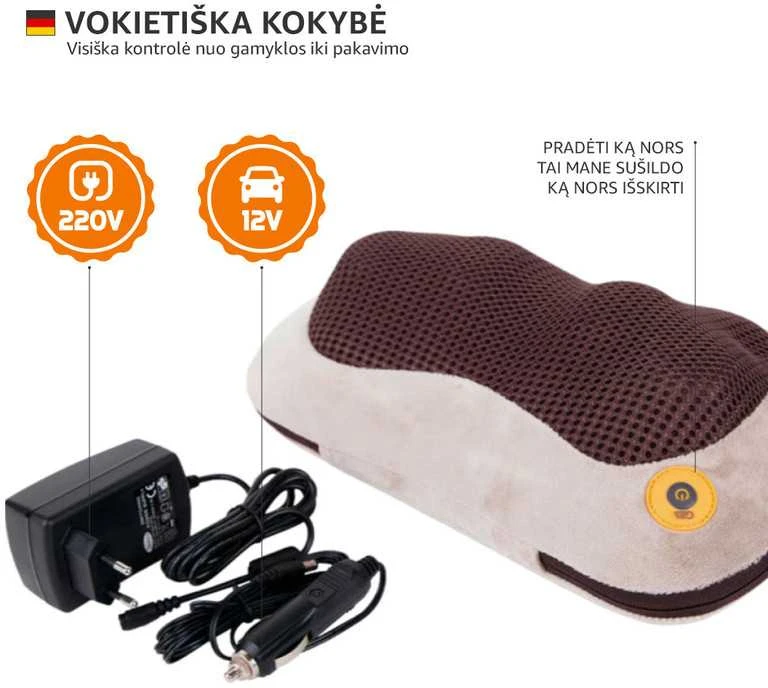 Šildanti pagalvė GESS uShiatsu Masažo pagalvė