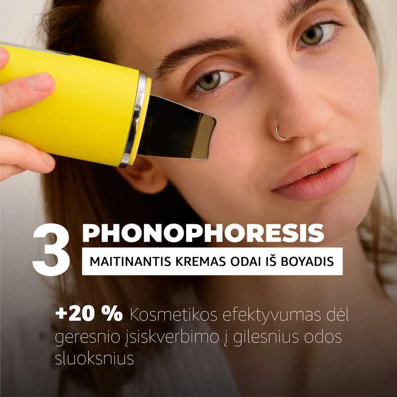 Veido valymo aparatas GESS Exotic Ultragarsinis 7 režimų šveitiklis, odos šveitiklis, ultragarsinis veido valiklis, joninis šveitimas veidui, odos valymo prietaisas, Valymo prietaisas, Anti Age