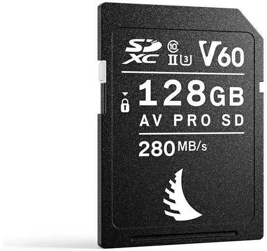 Angelbird AV PRO V60 128GB atminties kortelės priekis
