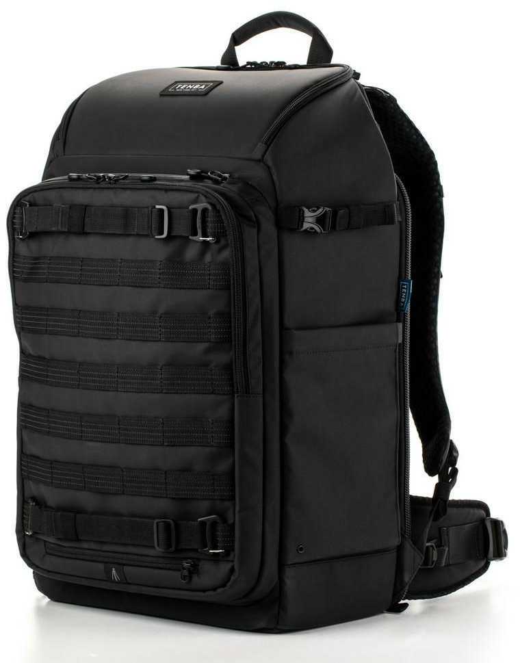 Kameros kuprinė - Tenba Axis v2 32L, talpina 1-2 kameras, 9 objektyvus, 17" nešiojamąjį kompiuterį, juoda