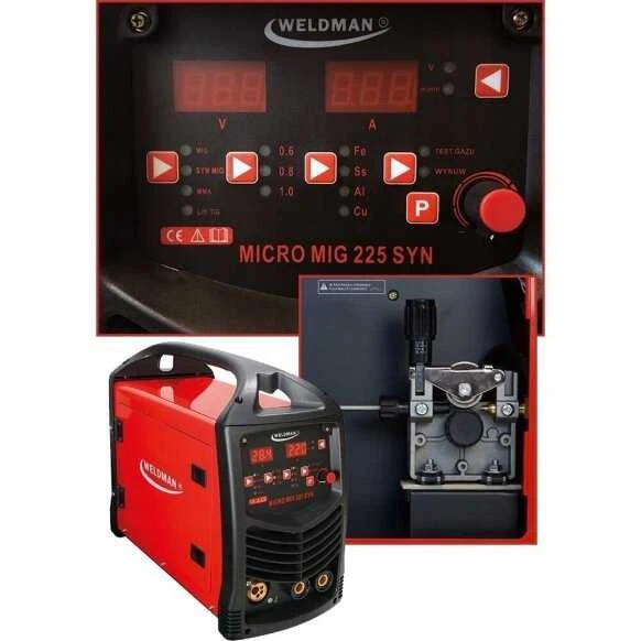 Suvirinimo Pusautomatis Weldman MICRO MIG 225 SYNERGY MIG/TIG/MMA