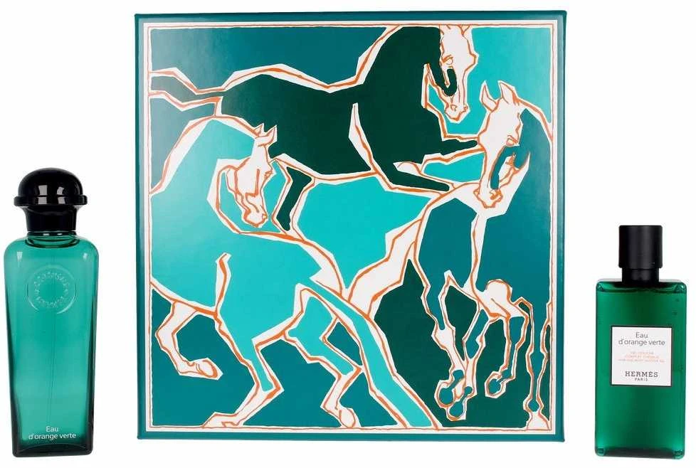 2 dalių rinkinys Hermès Eua De Oranžinis Verte Eau Cologne 100ml + dušo želė 80ml