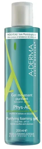 A-Derma Physac Purifying Cleansing Gel veido valymo gelis, 400 ml