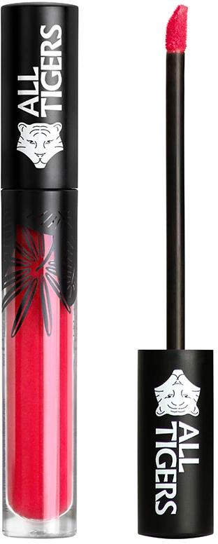 „All Tigers“, natūralūs - veganiški, blizgūs, lūpų blizgis, 801, „Live With Passion“, 8 ml *Testuojamasis buteliukas