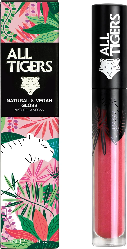 „All Tigers Natural & Vegan Natural Shining“ lūpų blizgis „601 Silence The Critics“, 8 ml