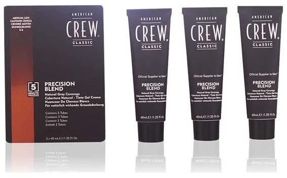 "American Crew Precision Blend 5 6 Medium Ash" 3 dalių rinkinys