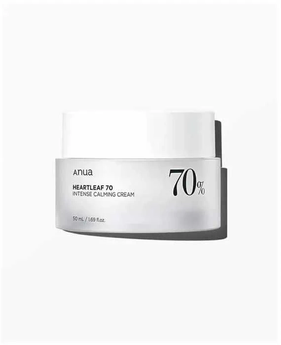 Anua Heartleaf 70% Intense Calming Kreminis raminantis veido kremas, 50 ml