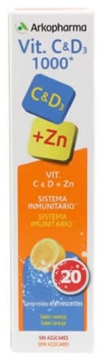Arkopharma Vitaminai C ir D3 1000mg 20 Tablečių