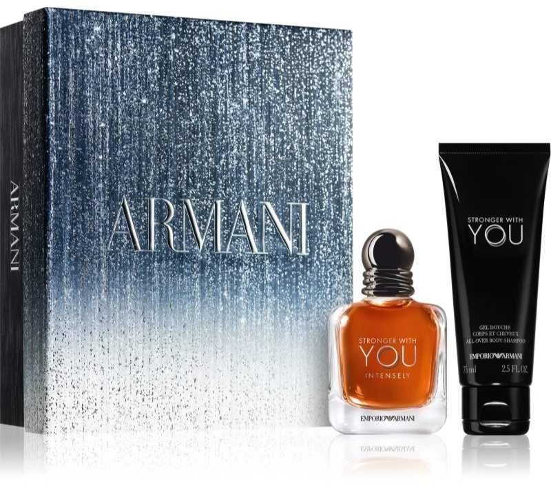 Armani Stronger With You Intensely Giftset rinkinys vyrams (EDP, 50 ml + dušo želė, 75 ml)