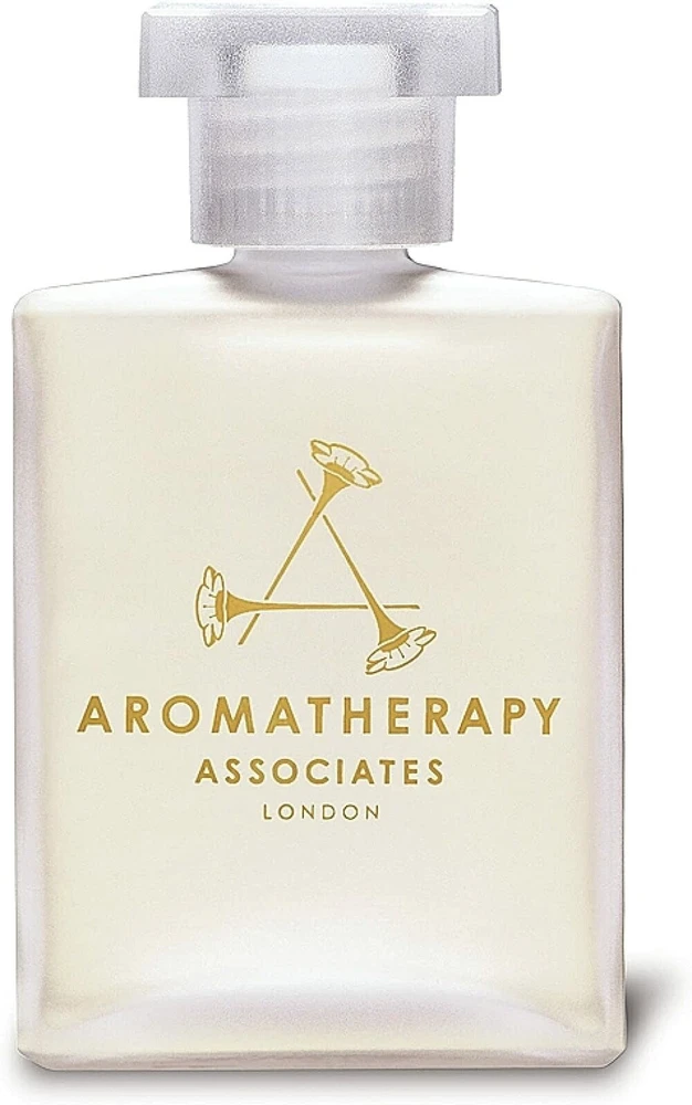 „Aromatherapy Associates“, „De-Stress Mind“, smilkalų, ramunėlių ir petitgrain kvapiųjų medžiagų vonios aliejus, 55 ml *Testuojamasis buteliukas
