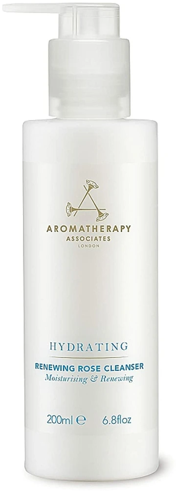 „Aromatherapy Associates“, drėkinamasis, rožių ir pelargonijų, gaivinantis, valomasis kreminis, 200 ml *Testuojamasis rinkinys