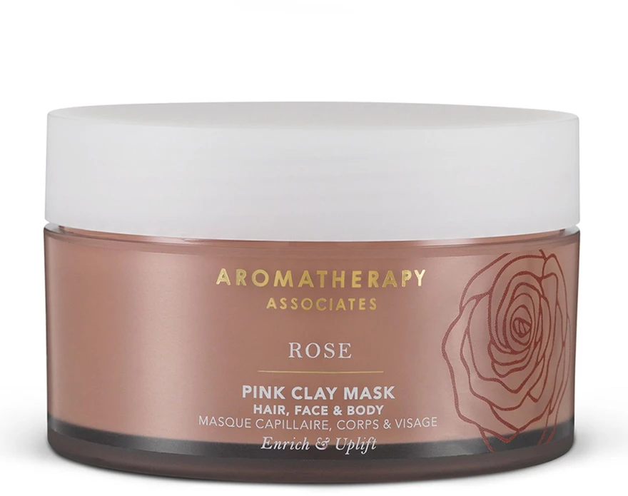 Aromatherapy Associates, rožių, eterinių aliejų, šalina nešvarumus, molio kaukė, 200 ml
