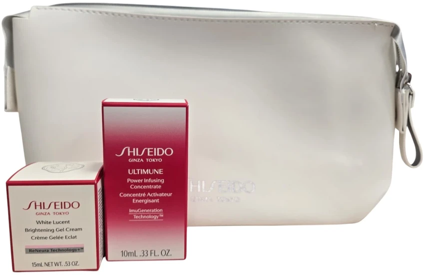 Baltas Lucent Set Shiseido: Baltas Lucent Brightening Day Kreminis For Face, 15 ml + Baltas Lucent Illuminating Serum For Face, 10 ml