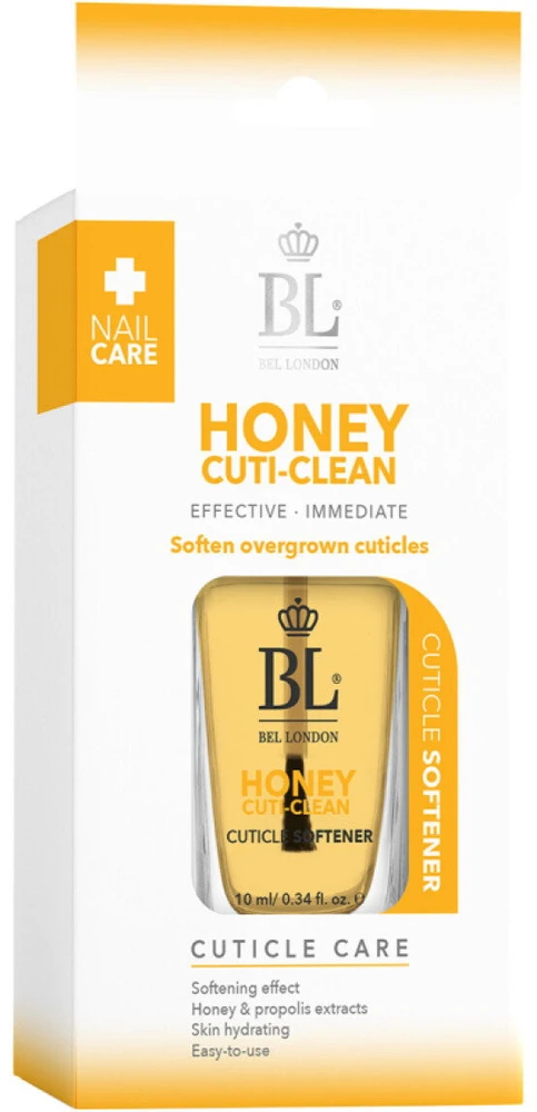 Bel London, BEL London, Honey Cuti-Clean, nagų odelių aliejus su gydomuoju poveikiu, 10 ml