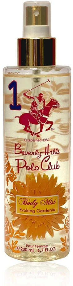 Beverly Hills Polo Club „Evoking Gardenia“ kūno purškiklis, 200 ml