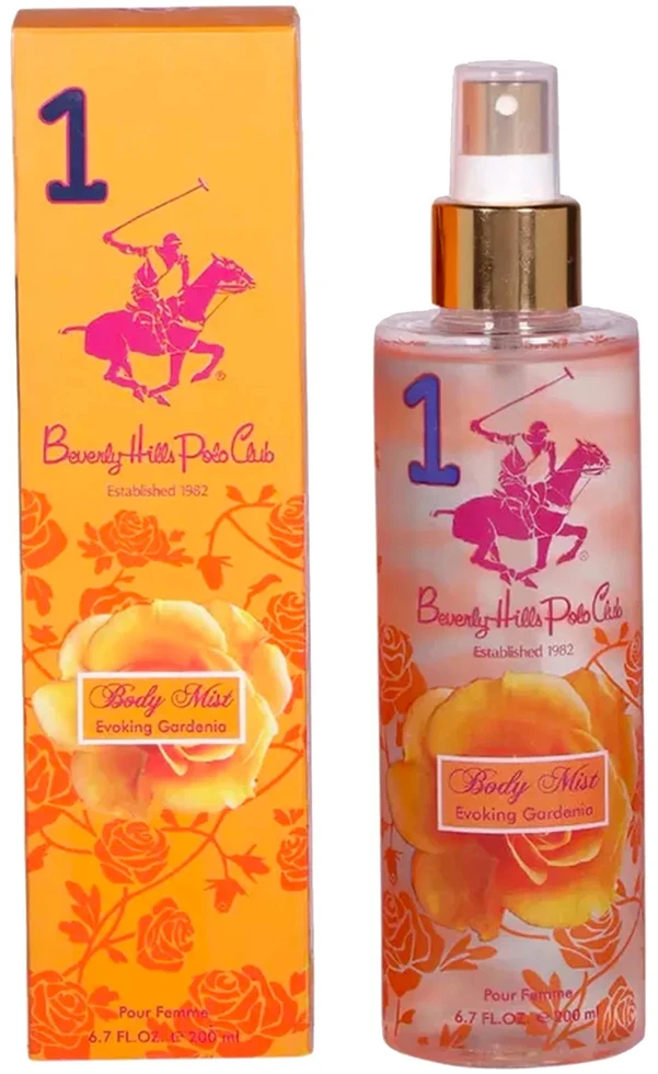 Beverly Hills Polo Club „Evoking Gardenia“ kūno purškiklis, 200 ml
