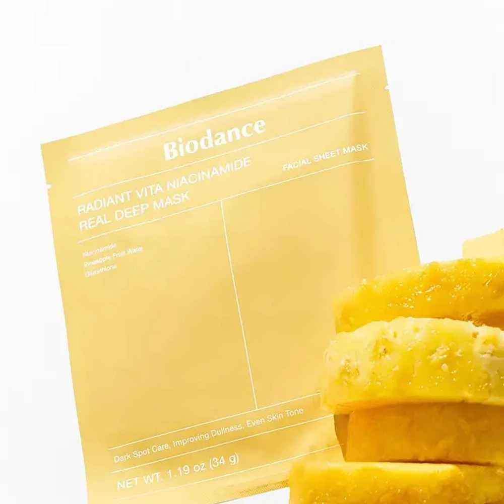 Biodance Radiant Vita Niacinamide Real Deep Mask 1 vnt veido kaukė