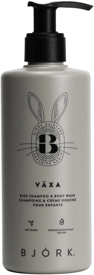 Bjork Vaxa Kids Dušo želė & Šampūnas 2-In-1, 300 ml