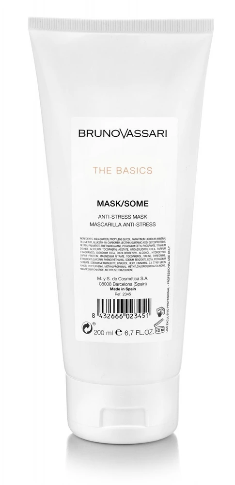 Bruno Vassari, „The Basics“, vitaminas E, antistresinė, dienai ir nakčiai, kreminio kaukė veidui, 200 ml