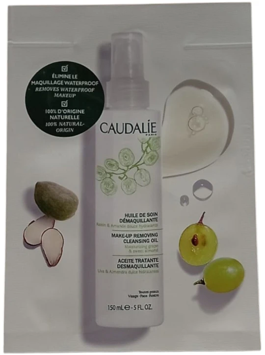 Caudalie, Vinoclean, natūralus, valomasis, valomasis aliejus veidui, 3 ml *mėginėlis
