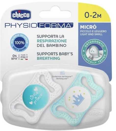 Chicco Physioforma Glow čiulptukas 0-2 m 2 vnt
