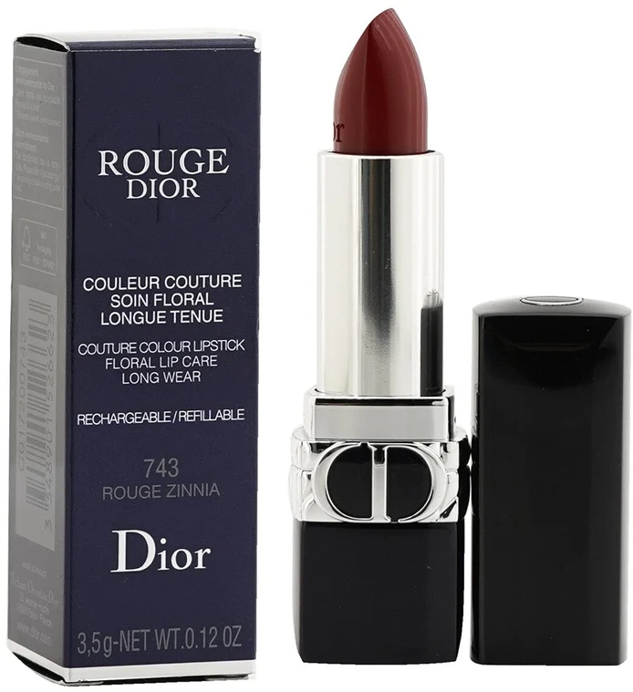 Christian Dior Couture Colour Satin Finish Kreminis Lipstick 743 Rouge Zinnia Papildomas 3.5 g