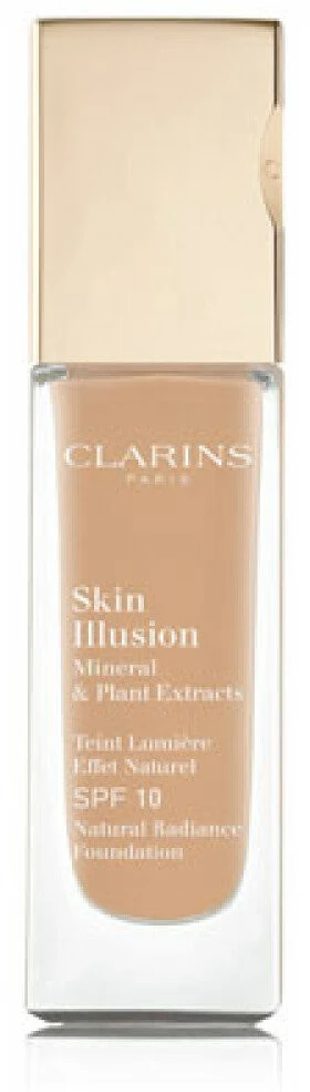 „Clarins“ „Skin Illusion“ spalvą koreguojantis skystas makiažo pagrindas, 110, medaus, SPF 15, 15 ml *Mėginamoji pakuotė