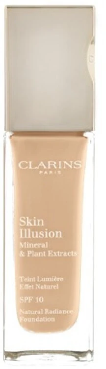 „Clarins“ skystas makiažo pagrindas „True Radiance“, 112, gintaro spalvos, SPF 15, 15 ml *Mėginamoji pakuotė
