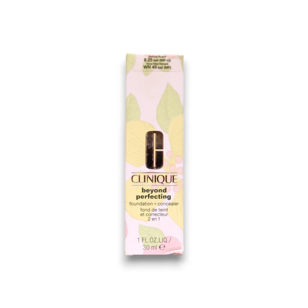 „Clinique Beyond Perfecting Paraben-Free Matte Finish“ skystas makiažo pagrindas ir kaukė 2-in-1, 48 avižų, 30 ml