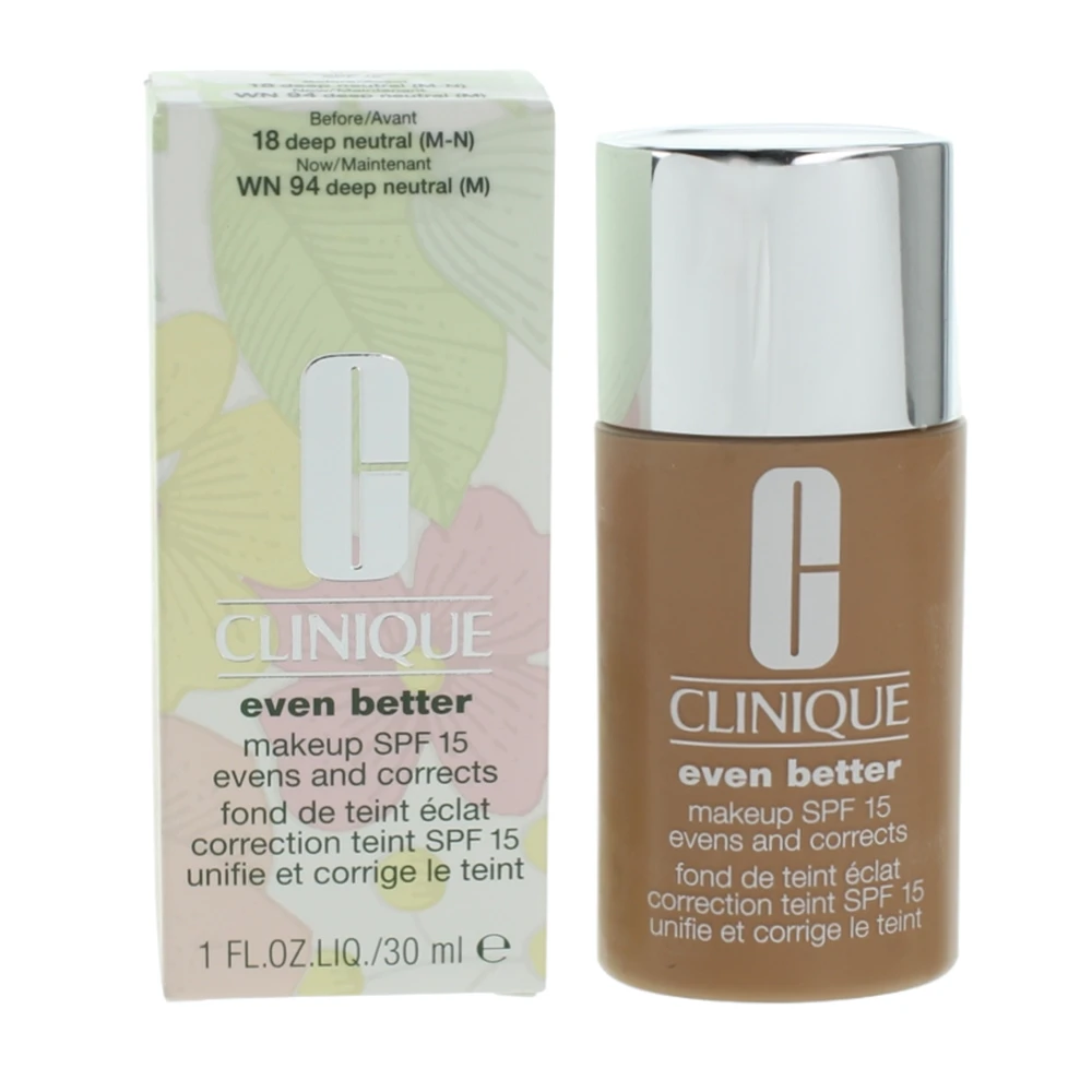 Odos atspalvį koreguojantis makiažo pagrindas Clinique Even Better™ Makeup su SPF15, 30 ml | spalva: WN94 Deep Neutral