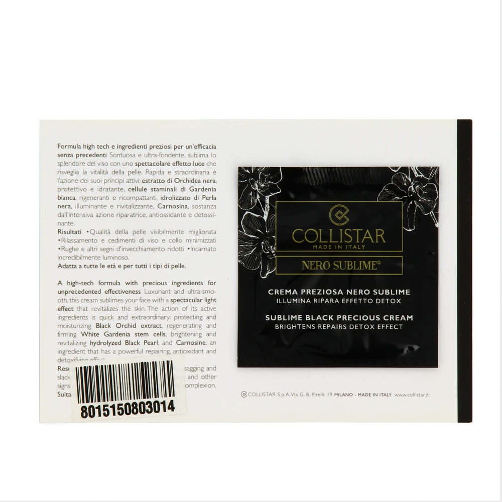 „Collistar“, „Nero Sublime“, skaistinamasis, dieninis, kreminis, veidui, 3 ml *mėginėlis