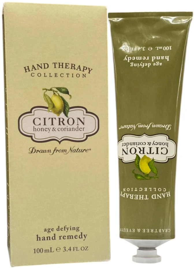 Crabtree & Evelyn Citron medaus ir kalendros rankų kremas nuo senėjimo, 100 g