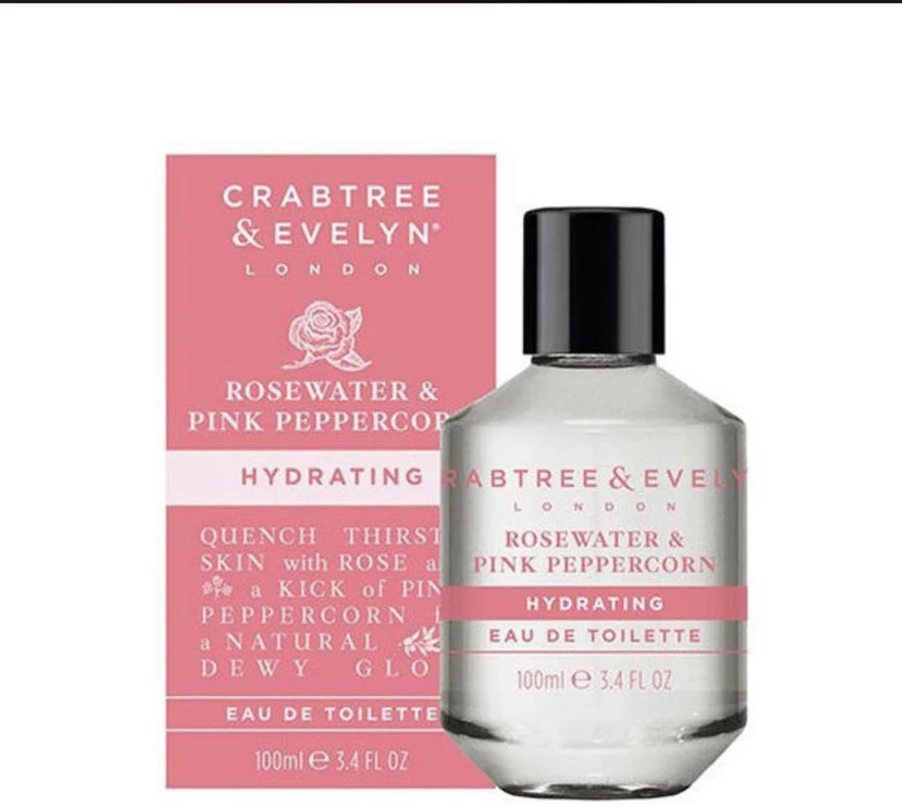 Crabtree & Evelyn Rosewater & Rožinė Peppercorn EDT tualetinis vanduo moterims, 100 ml