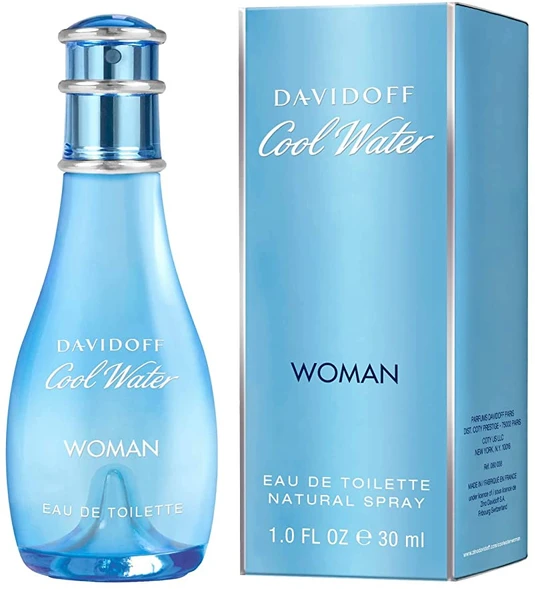 Davidoff Cool Water Woman EDT tualetinis vanduo moterims, 30 ml