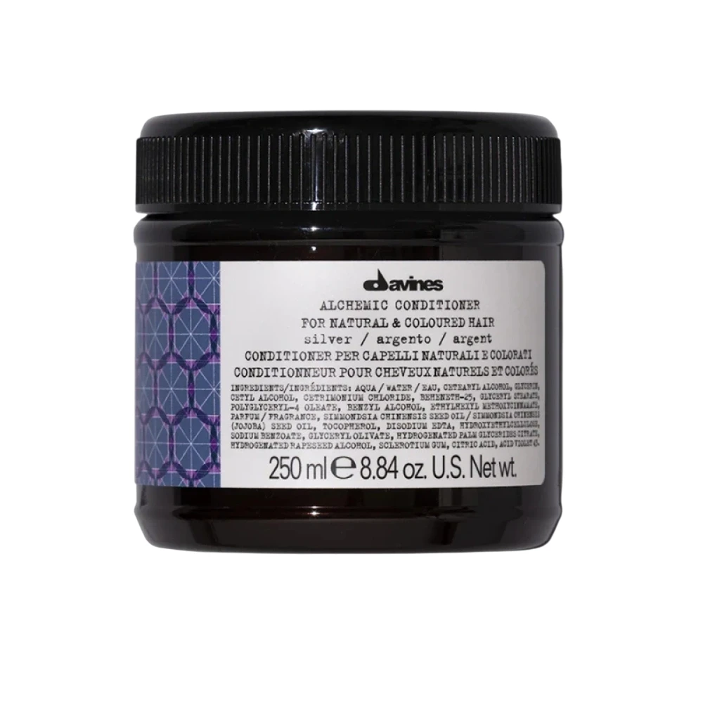 Davines ALCHEMIC Conditioner Sidabrinis kondicionierius platininėms blondinėms / šviesintiems plaukams, 250 ml