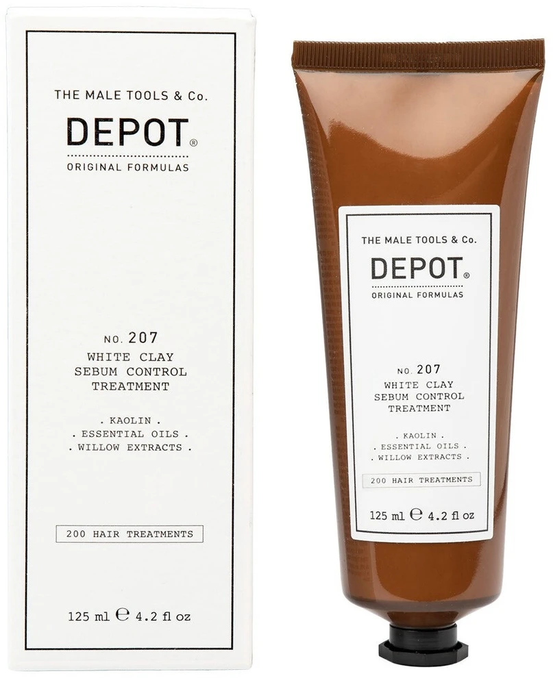 Depot No. 207 Baltas Clay Sebum Control procedūra, 125 ml