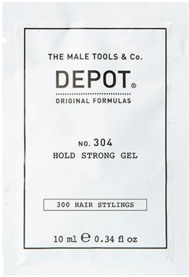„Depot 300 Hair Stylings No. 304“ botaninis plaukų formavimo gelis stipriai fiksuojantiems plaukams, 10 ml