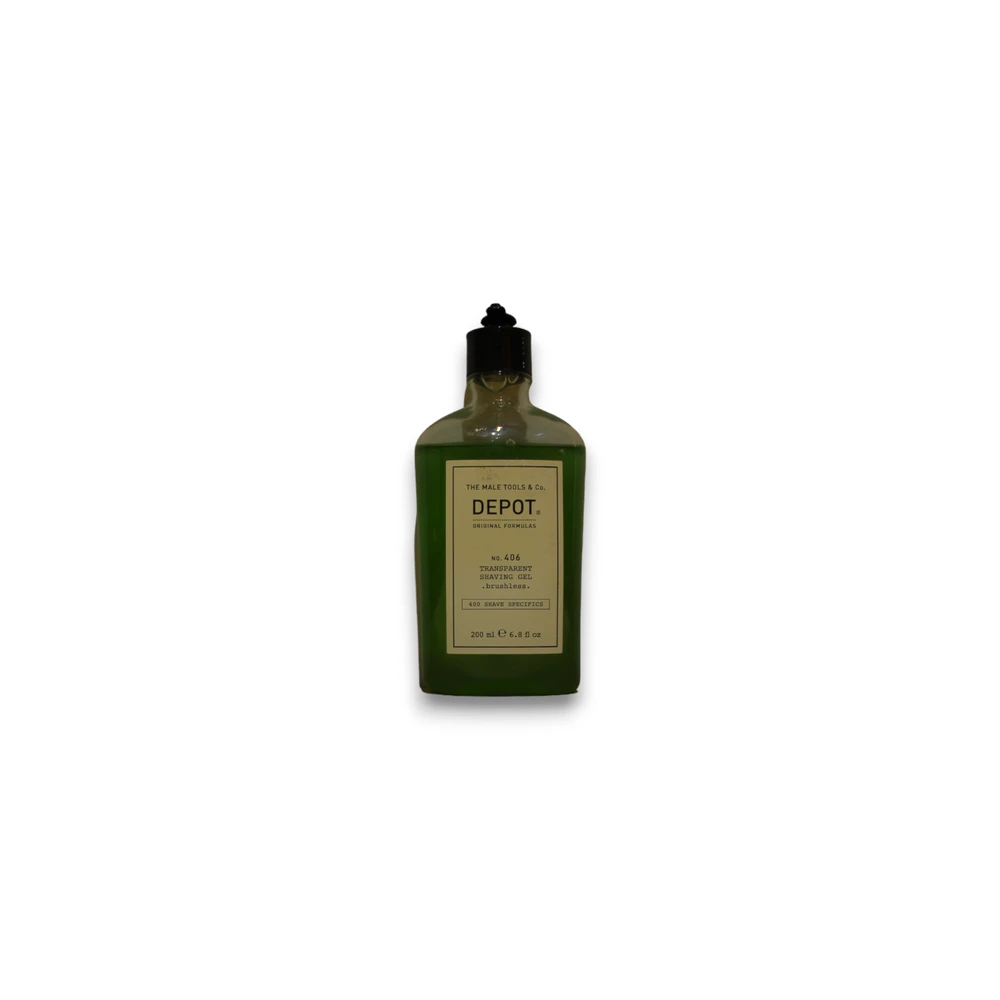 „Depot 400 Shave Specifications No. 406“ mentolio minkštinamasis ir gaivinantis skutimosi gelis, 200 ml