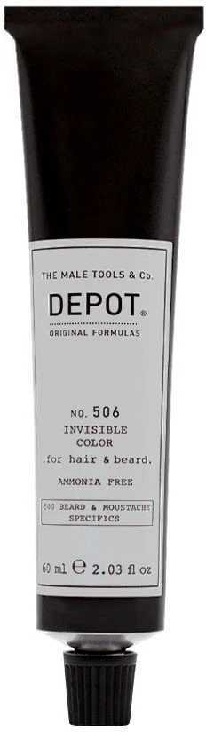 Depot 500 Beard & Mustache Specifics No. 506 Invisible Color pusiau ilgalaikiai plaukų dažai, natūralus titanas, 60 ml