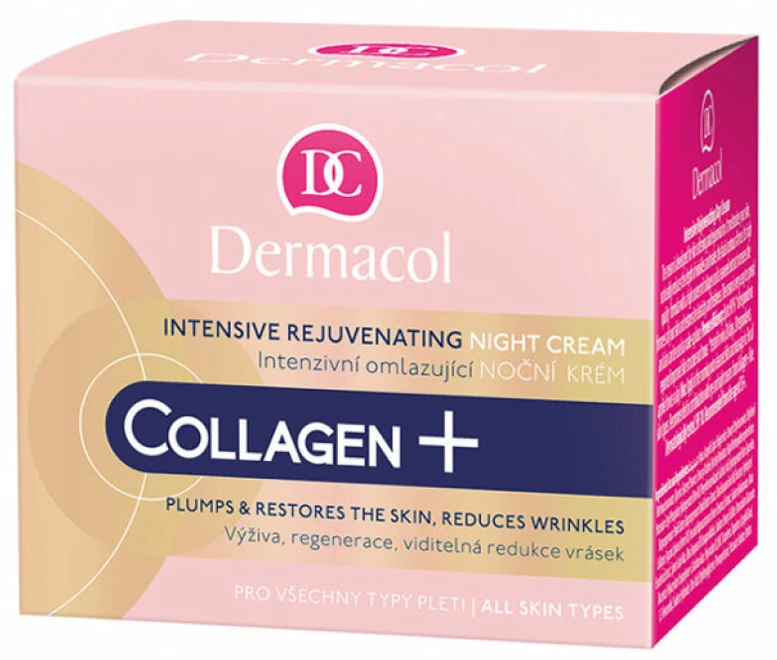 Dermacol kolageno + hialurono rūgšties kolageno stangrinantis naktinis kremas veidui, 50 ml