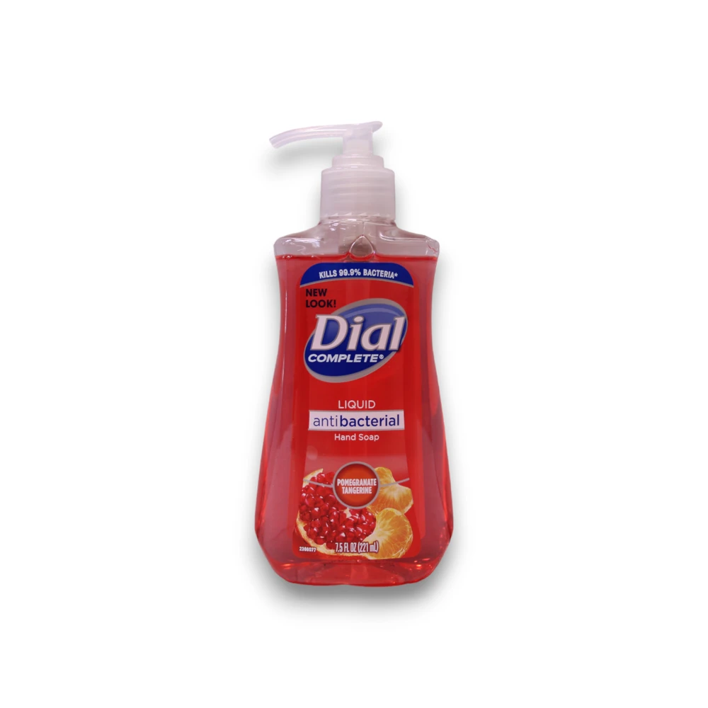 Dial, antibakterinis, granatų ir mandarinų skonio skystas muilas rankoms, 221 ml