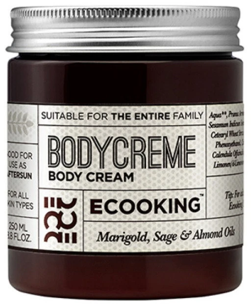 Ecooking kūno kremas su migdolų aliejumi, drėkinamasis kūno kremas, 250 ml