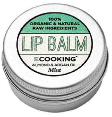 Ecooking Ecooking Organic Argan Oil Hydrating Lūpų balzamas Mint, 15 ml