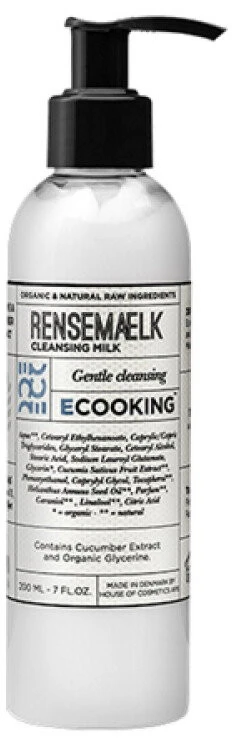 „Ecooking RenseMaelk“ valomasis ir drėkinamasis veido valomasis pienelis, 200 ml